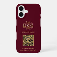 Red Modern Business Logo & QR Code Promotional