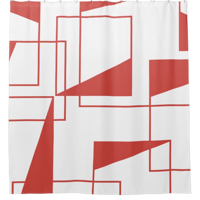 Red, modern, dynamic, trendy geometric pattern (Front)