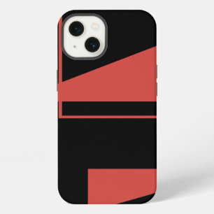 Red, modern, dynamic, trendy geometric pattern iPhone 13 case