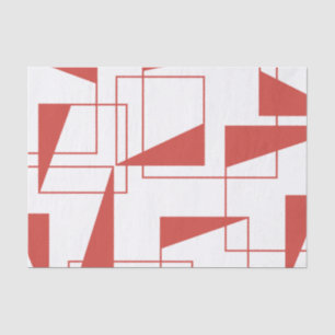 Red, modern, dynamic, trendy geometric pattern tissue paper