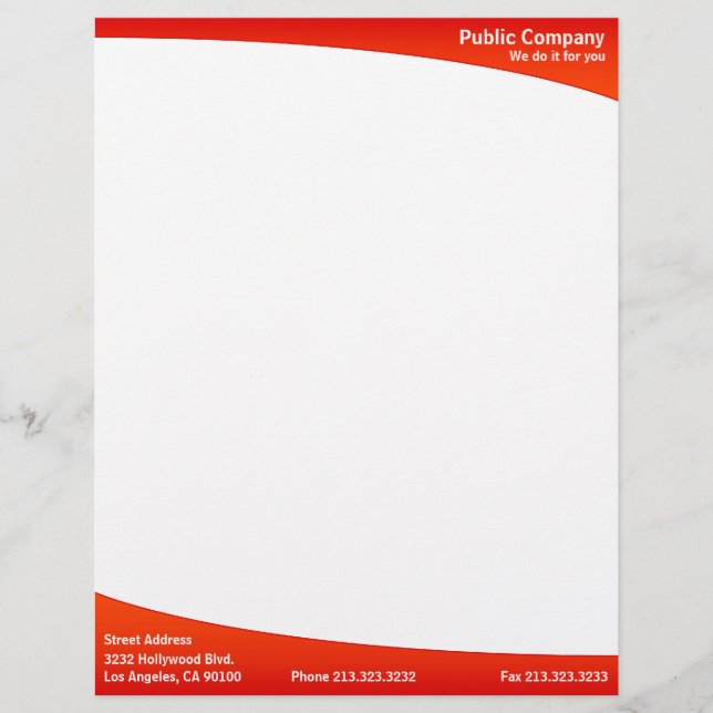 Red Modern Elegant Letterhead (Front)
