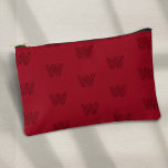 red modern monogrammed accessory pouch<br><div class="desc">Dive into a world of style and functionality with the Trendy Monogram Accessory Pouch designed by PixeliaDesigns, where vibrant red meets modern simplicity. This sleek bag features a plain, vivid red backdrop accentuated by a personalized monogram pattern, crafted using a trendy, up-to-date font that adds a touch of sophistication to...</div>