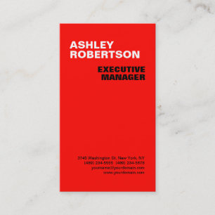 Red Modern Professional Minimalist Business Card