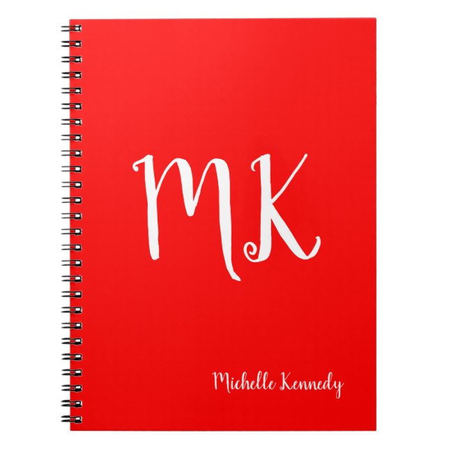 Red Modern Professional Personalized Notebook (Front)