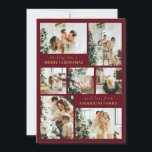 Red Modern Typography Photo Collage Christmas Holiday Card<br><div class="desc">Spread Christmas vibes with this simple,  minimalist holiday card! Featuring a stylish modern design,  it's the perfect template to showcase your family photo. Create your own custom Christmas card that blends elegance and trendy minimalism. Perfect for anyone who loves a clean,  modern look for the holidays.</div>