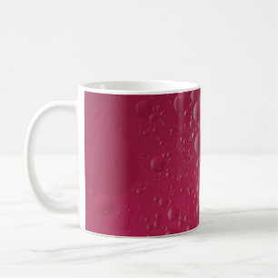 Red molecules illustration coffee mug