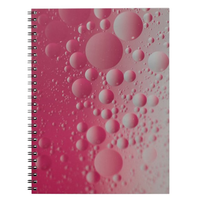 Red molecules illustration notebook (Front)