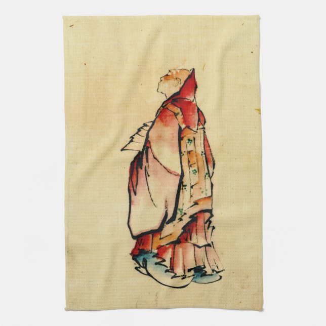 Red Monk 1840 Kitchen Towel (Vertical)