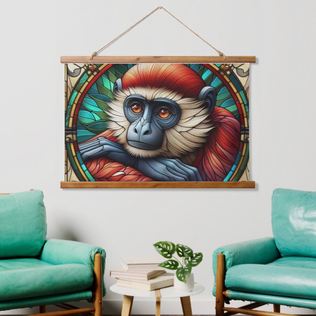 RED MONKEY WALL TAPESTRY (Living Room)