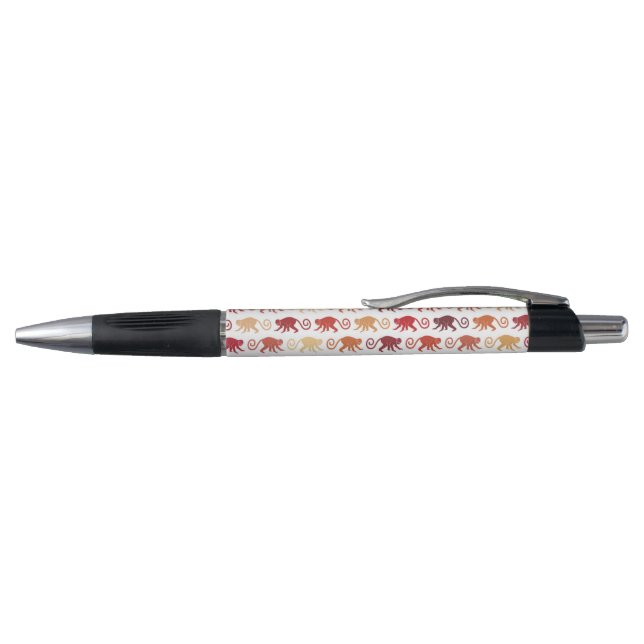 Red Monkeys Pattern Pen (Top)