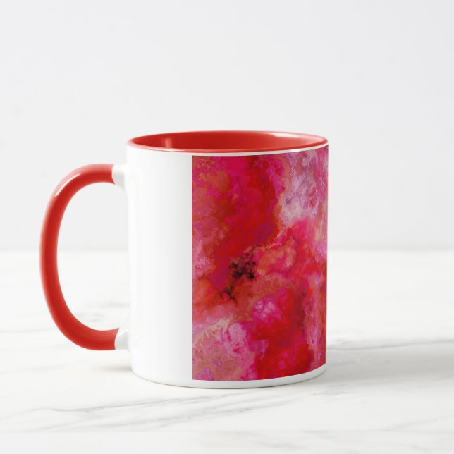  Red Monochromatic Textures Mug (Left)