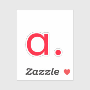 Red Monogram Initial Letter Modern Plain