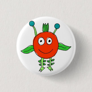 Red Monster 1 Inch Round Button