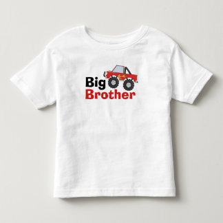 Red Monster Truck Big Brother Toddler T-shirt