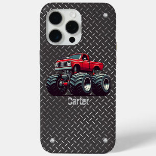Red monster truck iPhone 15 pro max case