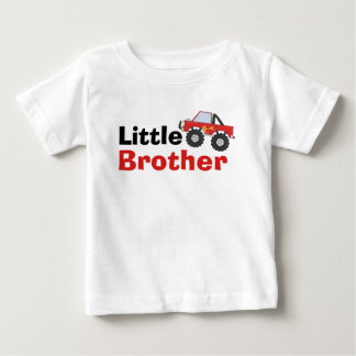 Red Monster Truck Little Brother Baby T-Shirt