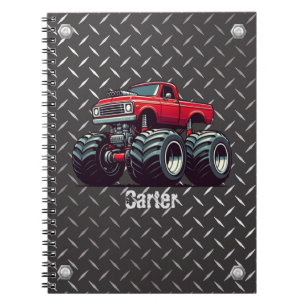 Red monster truck  notebook