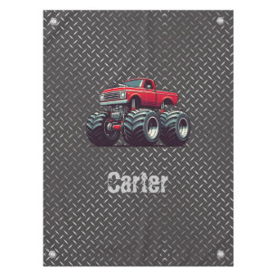 Red monster truck  tablecloth