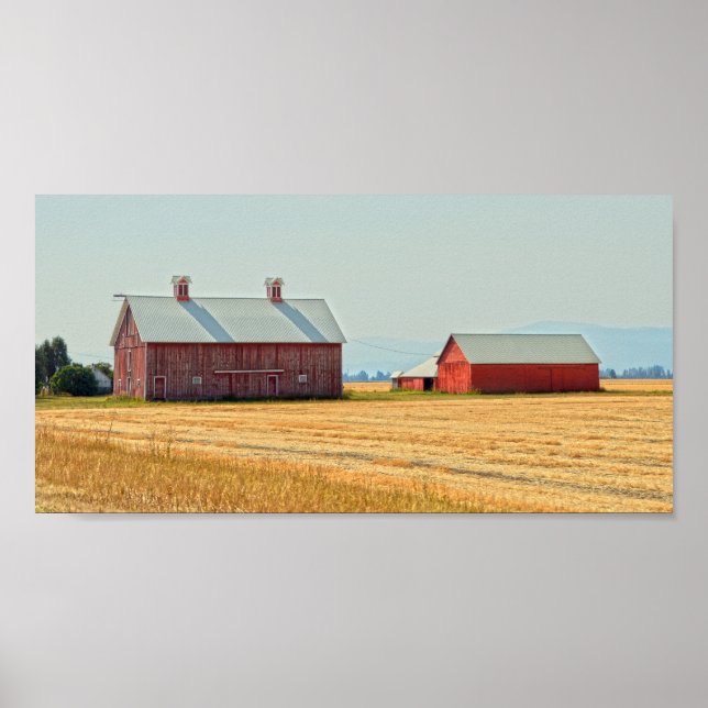 Red Montana Barns Poster (Front)