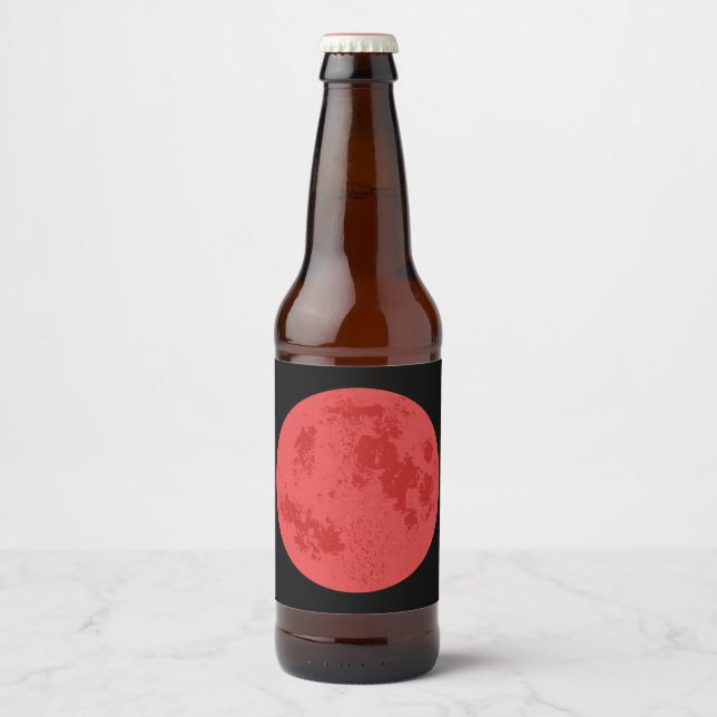 Red Moon Beer Bottle Label (Front)