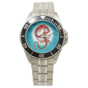 Red Moon Dragon Celestial Fantasy Art Watch