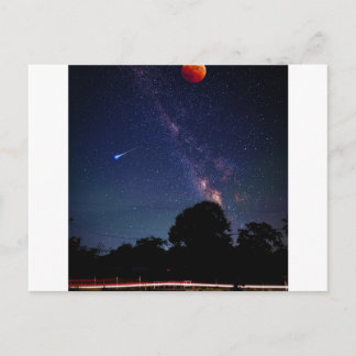 red moon postcard