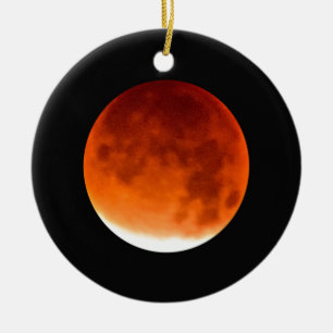 Red Moon Risiing Ceramic Ornament