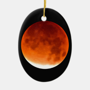 Red Moon Risiing Ceramic Ornament