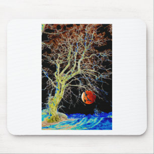 Red Moon Rising Mouse Pad