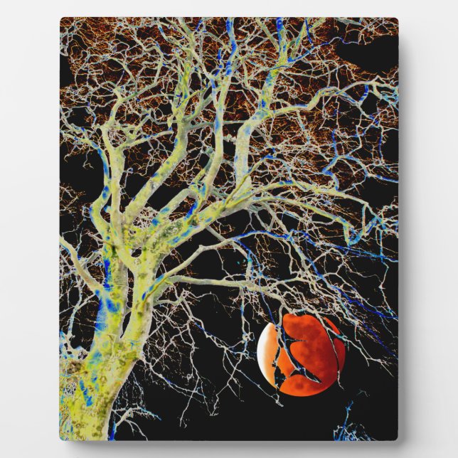 Red Moon Rising Plaque (Front)