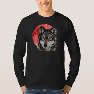 Red Moon Wolf T-Shirt