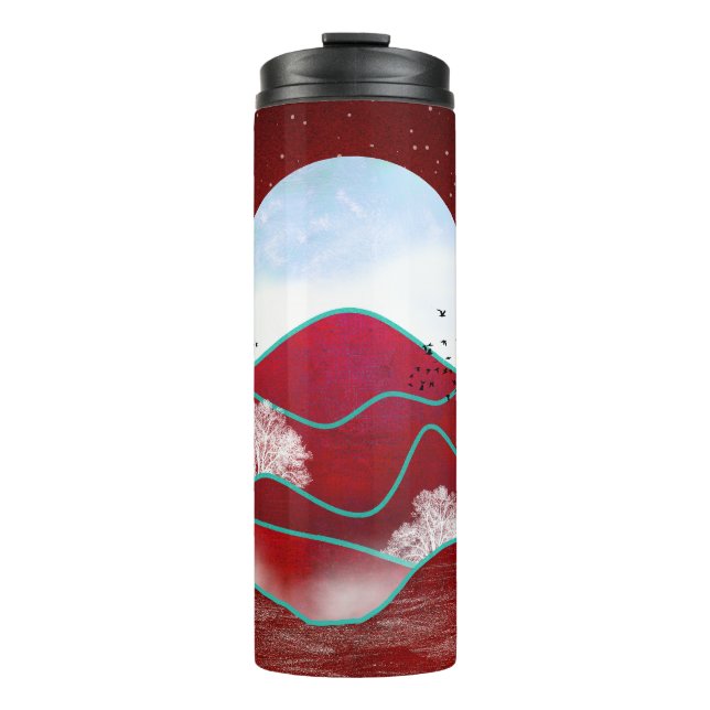Red Moonrise Thermal Tumbler (Front)