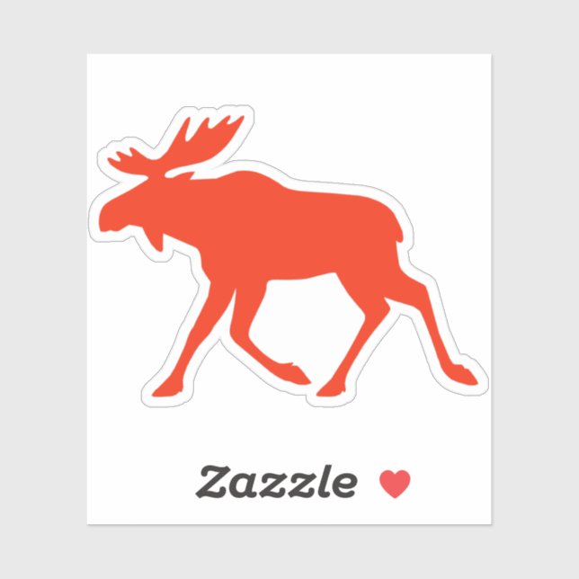 Red Moose Silhouette (Sheet)