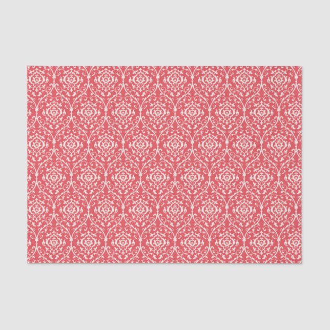 Red Moroccan Abstract Pattern Tissue Paper (Front)