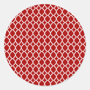 Red Moroccan Tile Stickers
