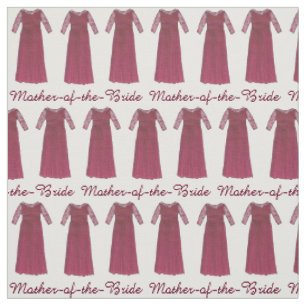 Red Mother of the Bride Dress Wedding Party Gown Fabric