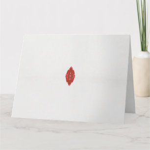 Red Motif Thank You Card Elegant Gratitude
