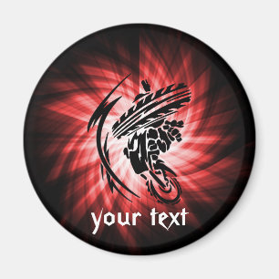 Red Motocross Magnet