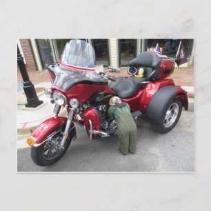 Red Motor Trike Postcard
