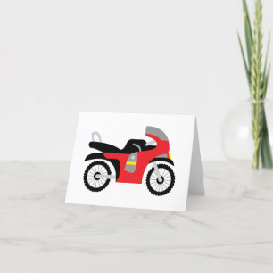 Red Motorcycle Thank You Card