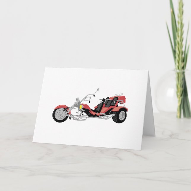 red motorcycle trike card (Front)