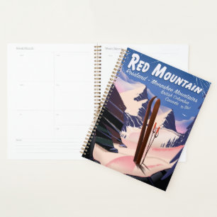 Red Mountain British Columbia, Canada ski poster Planner
