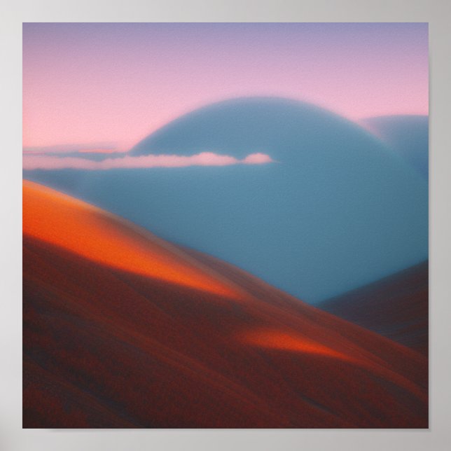 Red Mountain in the Clouds Poster (Front)