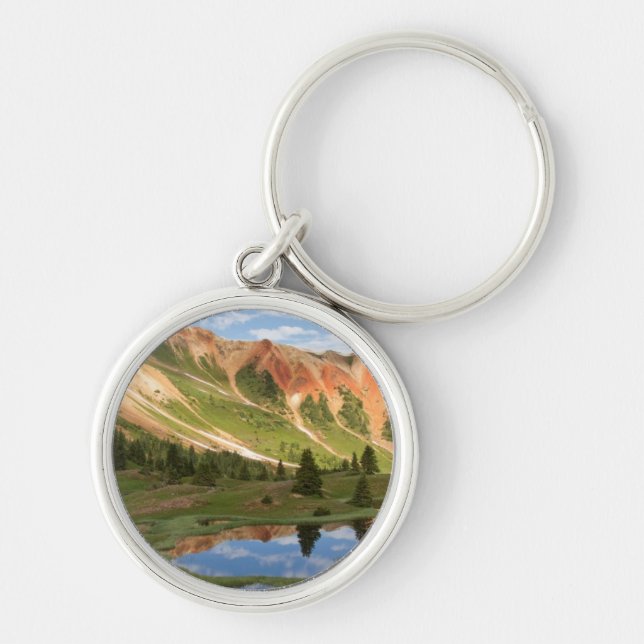 Red Mountain Reflection Keychain (Front)