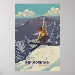 Red Mountain Ski Resort Canada Travel Poster