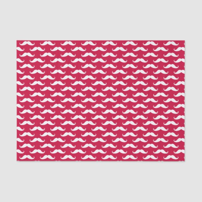 Red Moustache Valentine Tissue Paper (Front)