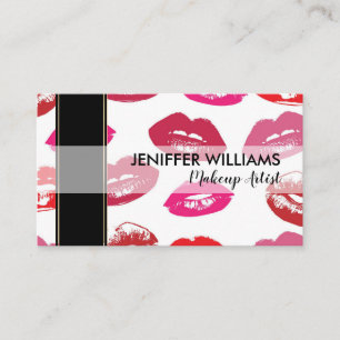 Red mouths Pattern Personalized Business Card
