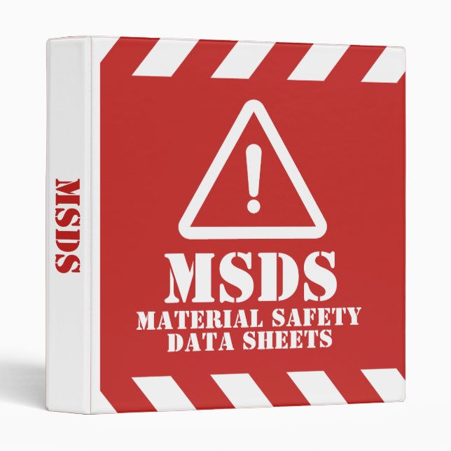 Red MSDS Material Safety Data Sheets Binder (Front/Spine)