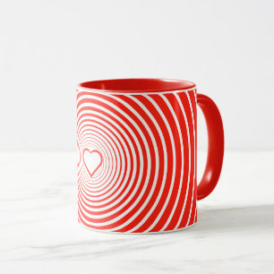 Red Mug with Heart - Choose Colours