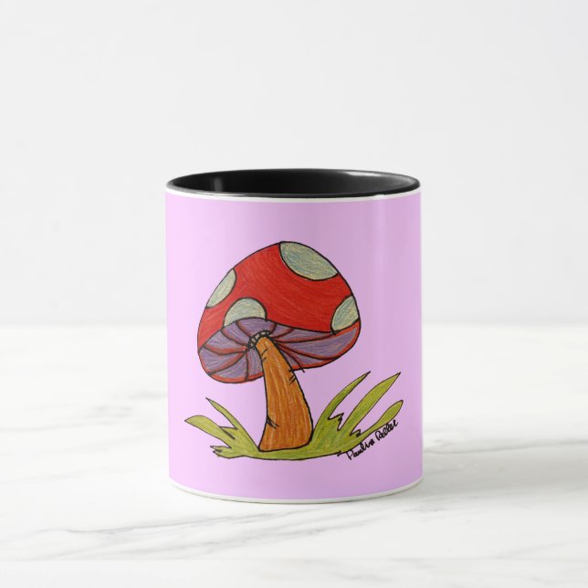 Red Mushroom Coffee Mug (Center)